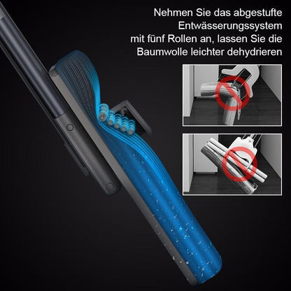 Blaudonau- Kleber Cotton Mop, mit zwei Moppköpfe