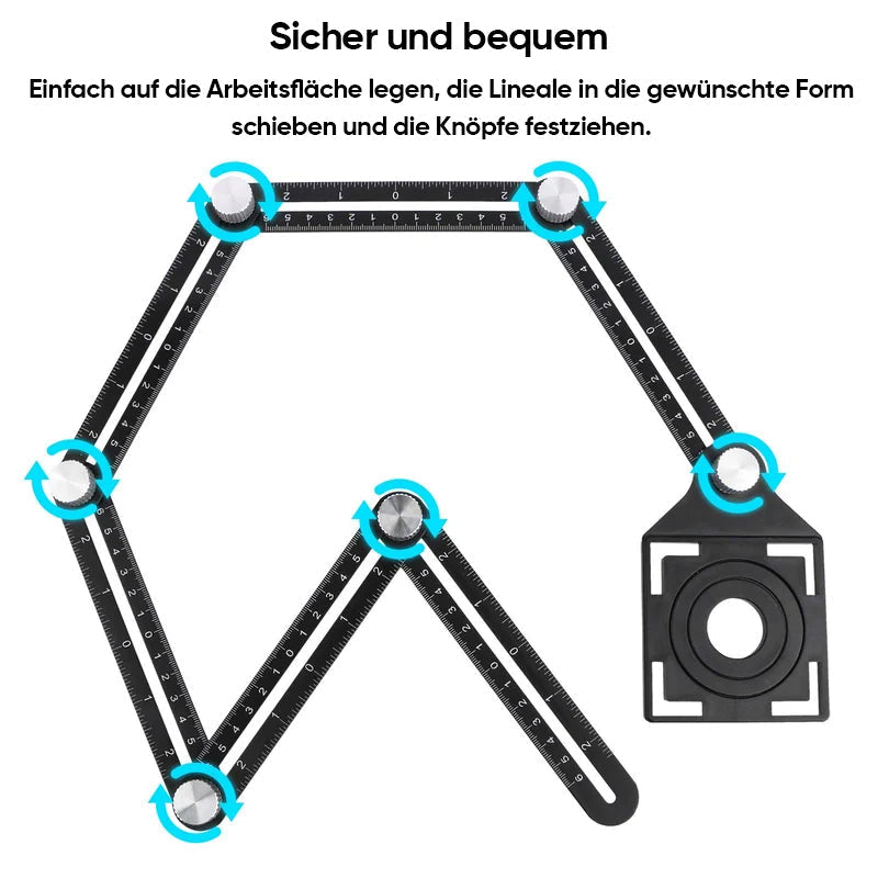 Blaudonau- Multi-Winkel-Messlineal