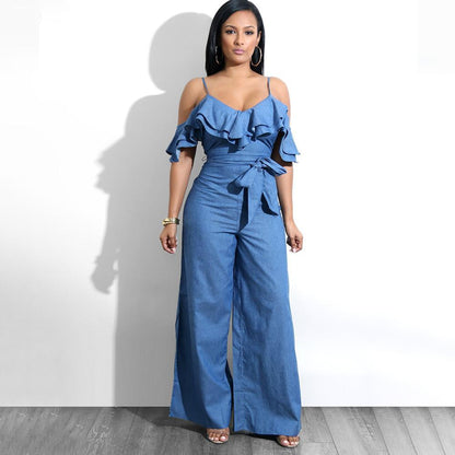 Blaudonau- Sexy Damen Jumpsuit