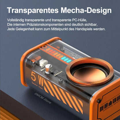 Blaudonau- Transparenter kabelloser Mecha-Bluetooth-Lautsprecher