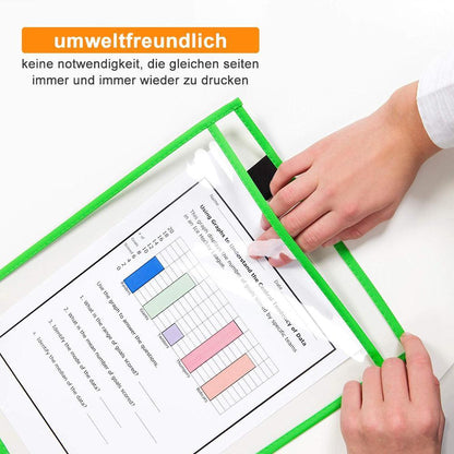 Blaudonau- Wiederverwendbare Dry Erase Taschen Set, ideal für Büro und Schule Arbeit