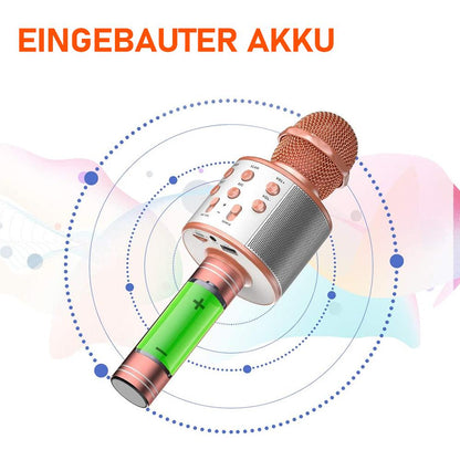 Blaudonau- Drahtloses tragbares Bluetooth Mikrofon