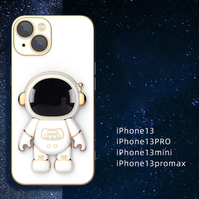 Blaudonau- Niedliche Astronauten-Handyhülle für iPhone