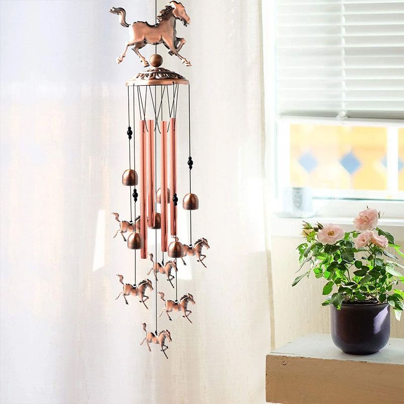 Blaudonau- Retro Bronze Horse Wind Chime