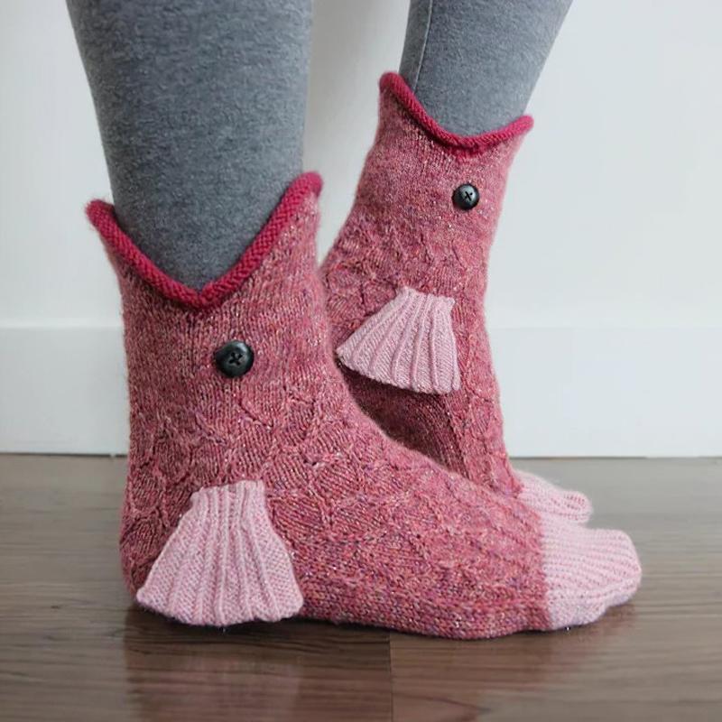 Blaudonau- Süße Gestrickte Tiersocken