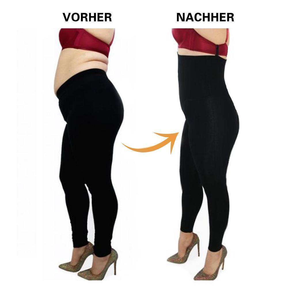 Blaudonau- Damen Shapewear Leggings mit Bein Taillenformer Shaper