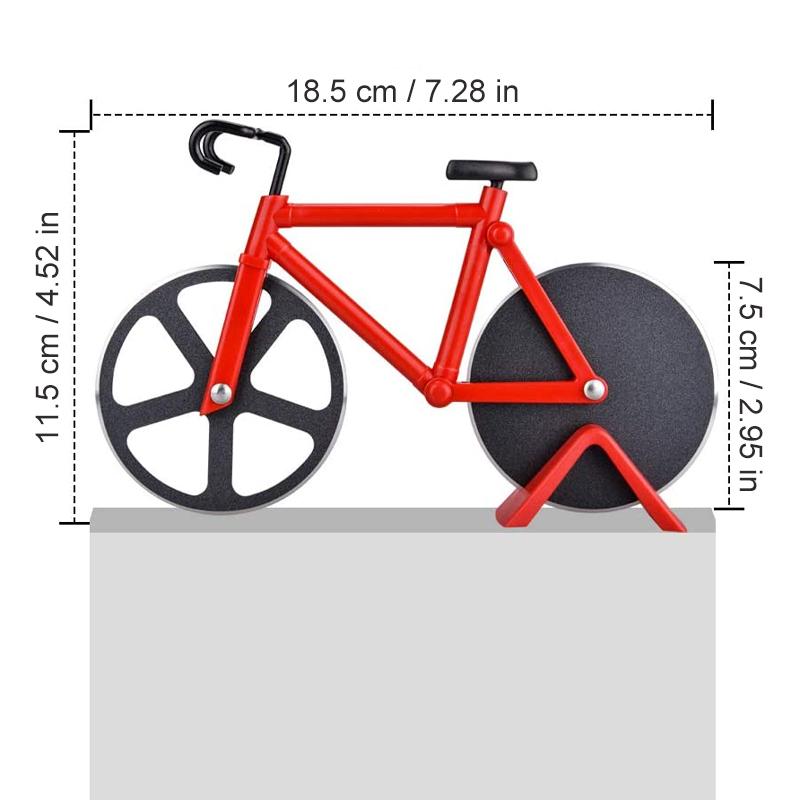 Blaudonau- Praktischer Fahrrad Pizzaschneider