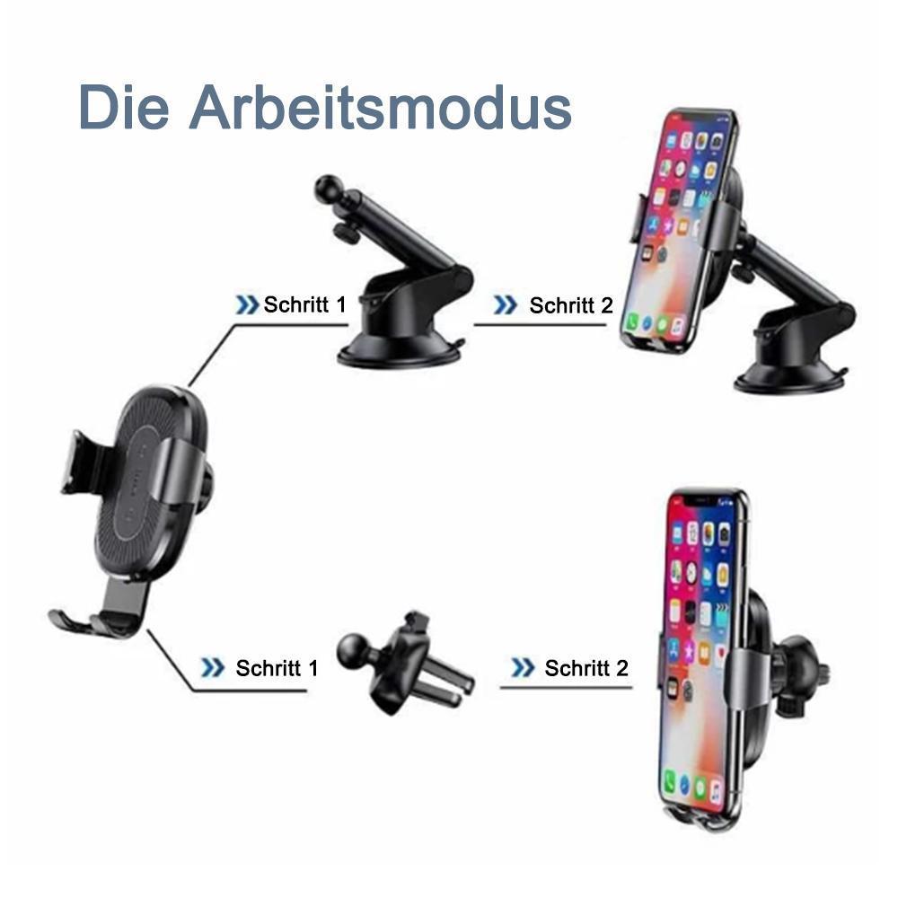 Blaudonau- 3 in 1 Kabelloses Ladegerät und Autotelefonhalter