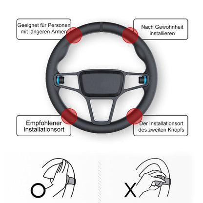 Blaudonau- Universeller 360 ° Lenkrad-Unterstützungsknopf
