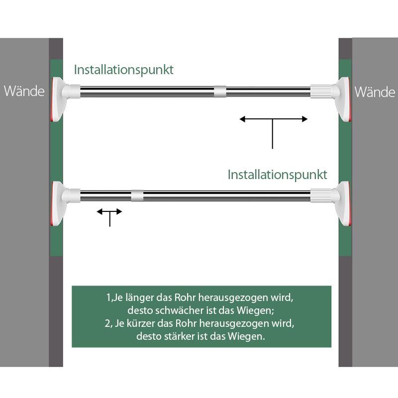 Blaudonau- Teleskopkleidung Rod aus Edelstahl