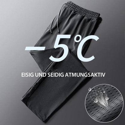 Blaudonau- Männer Eisseide Fitness Elastische Yoga Hose