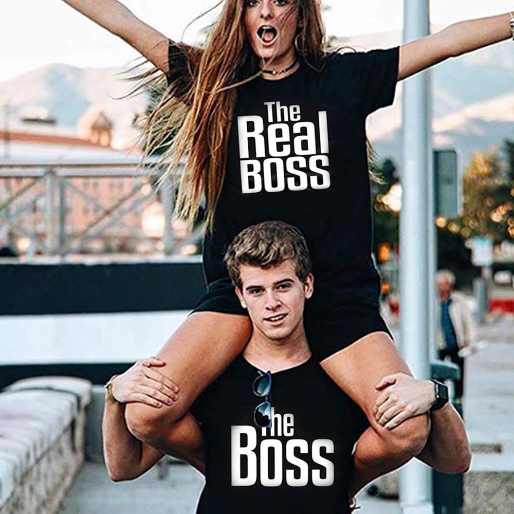 Blaudonau- "The Boss", "The real Boss" lustiges T- Shirt