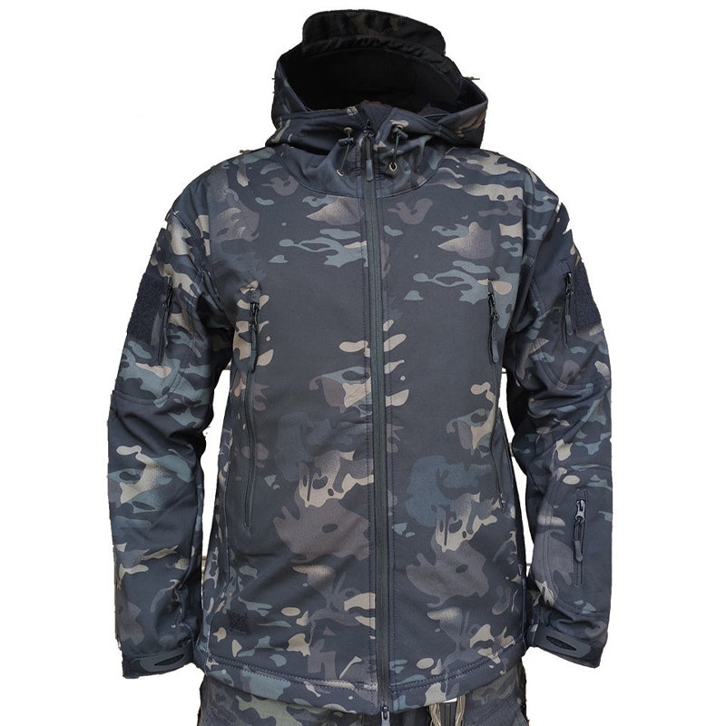 Blaudonau- Taktische Outdoor-Jacke schwarze Tarnung