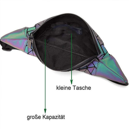 Blaudonau- Leuchtende Tasche mit geometrischem Stil