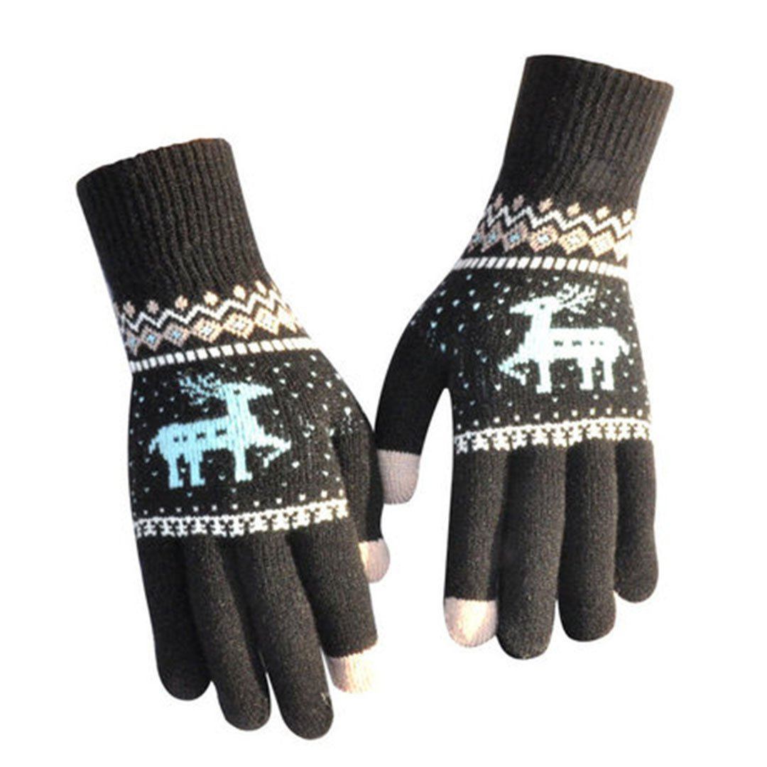 Blaudonau- Gestricktere Touchscreen-Handschuhe (Ein Paar)