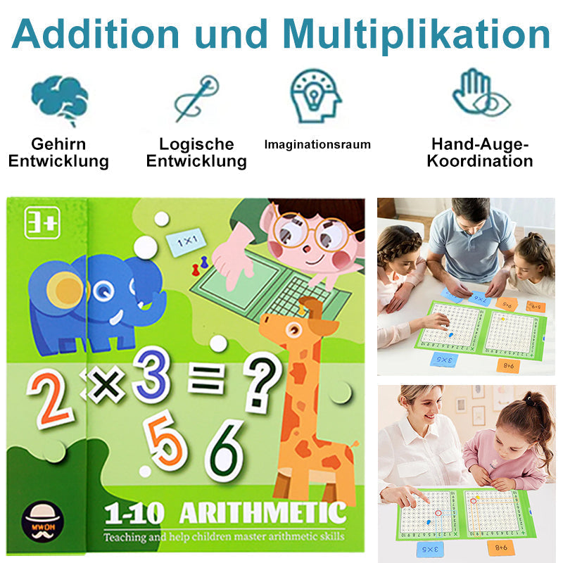 Blaudonau- 2-in-1 Magnetisches Multiplikations- und Additionslernspielzeug für Kinder