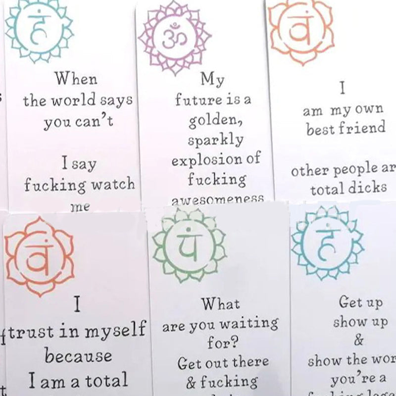 Blaudonau- 🎁Lustiges Affirmationskarten-Geschenk aus beschichtetem Papier (Set mit 16 Stück)