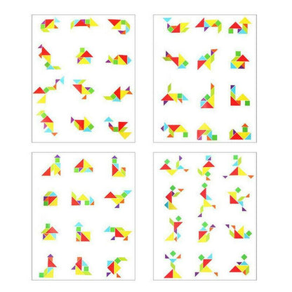 Blaudonau- Holzmuster Tangram Magnetpuzzle