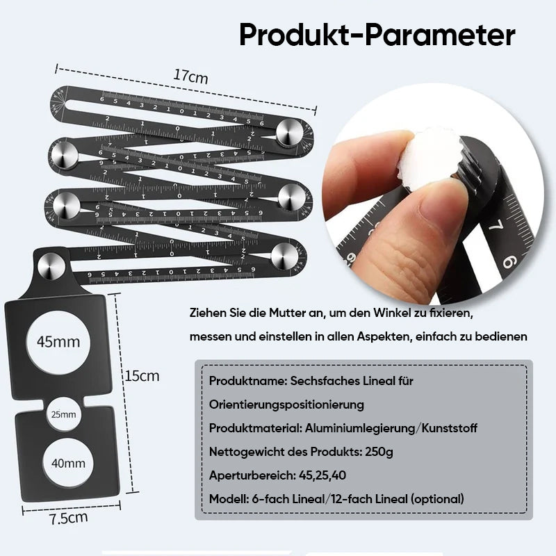 Blaudonau- Multi-Winkel-Messlineal