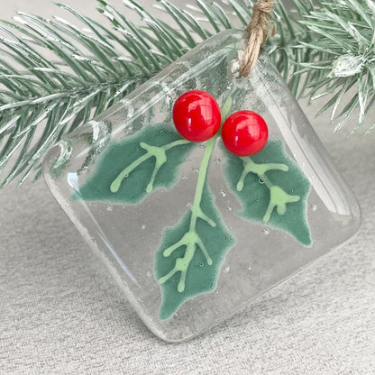 Blaudonau- Weihnachtsbaum-Anhänger aus Glas