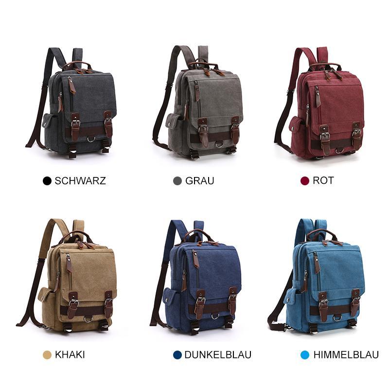 Blaudonau- Doppelschnalle Reißverschlüsse Rucksack / Reisetasche