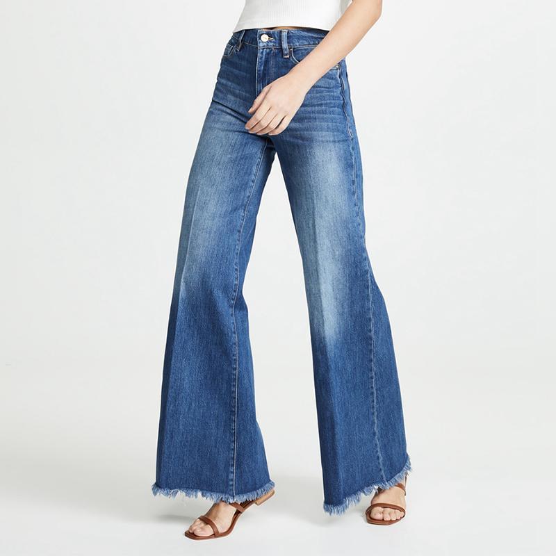 Blaudonau- Damen Jeans mit Fransen