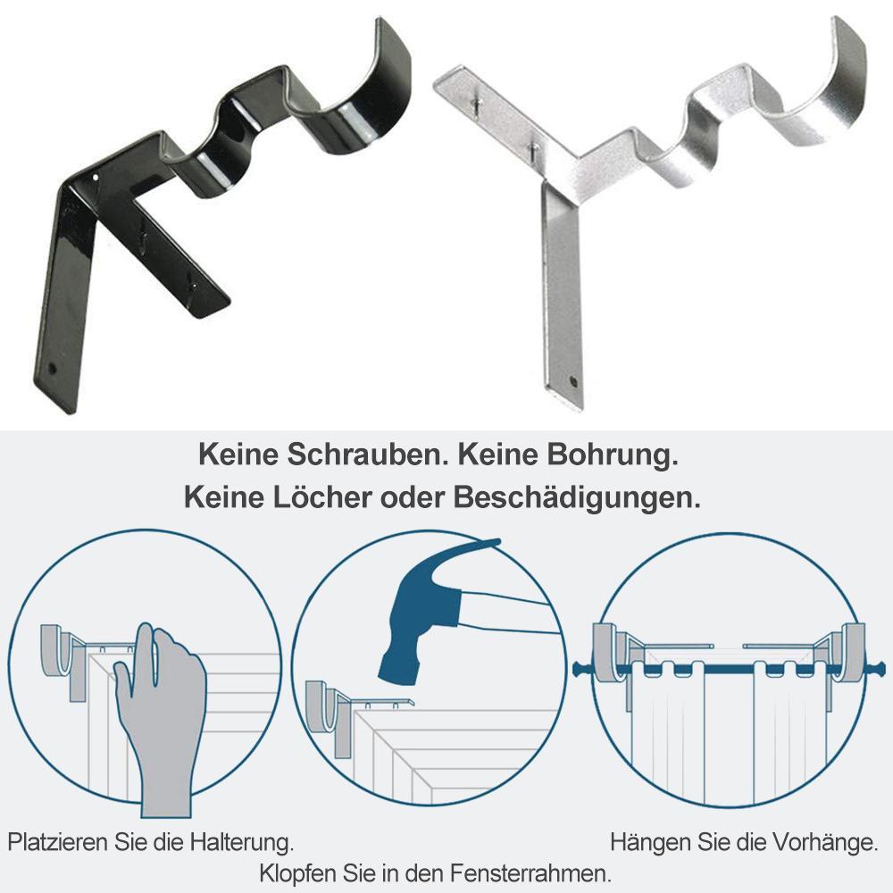 Blaudonau- Universal Vorhangstangen Halterungen 2 Stück