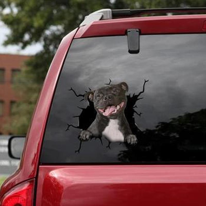 Blaudonau- Auto Fenster Hund Aufkleber E