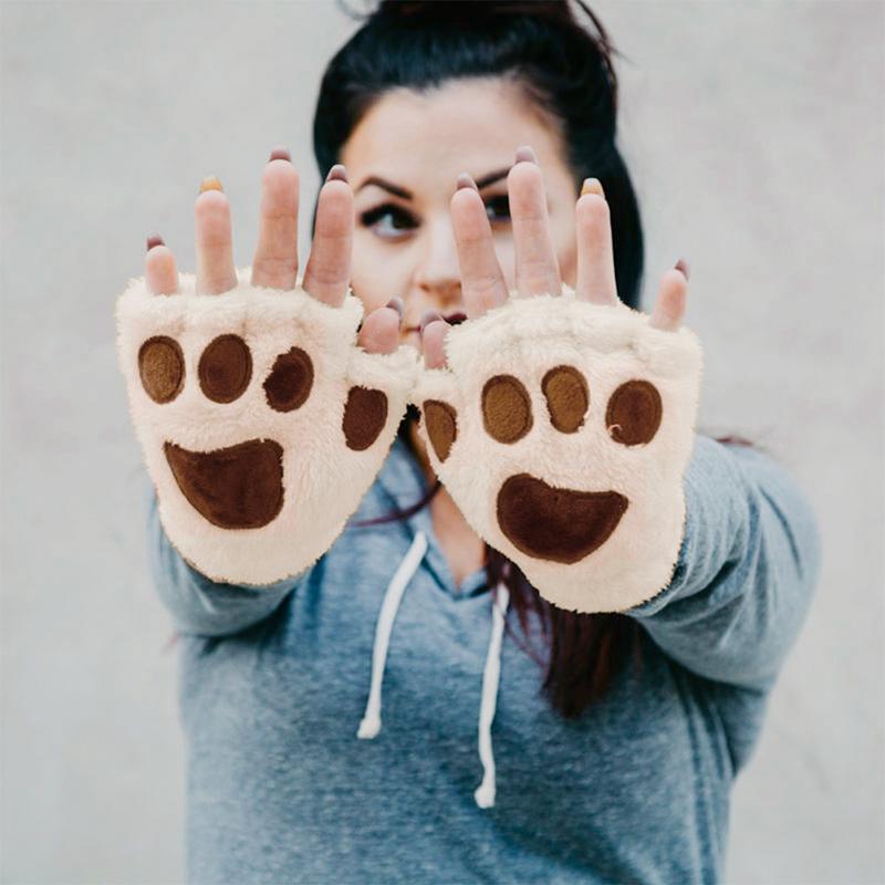 Blaudonau- Pfoten warme & flauschige Handschuhe