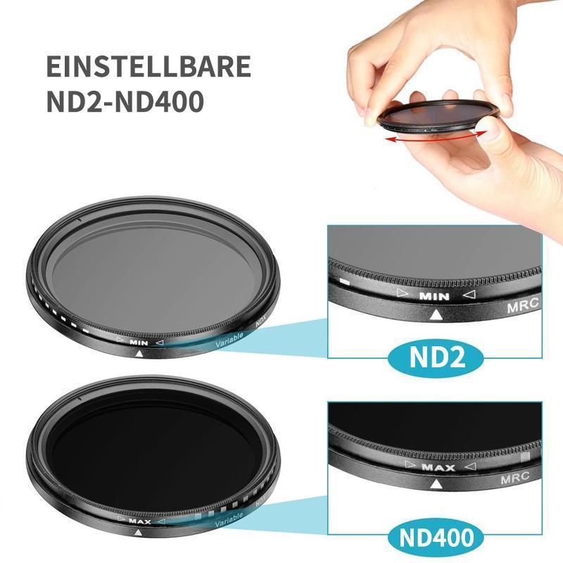 Blaudonau- ND2-400 Neutraler Dichtheid Fader Variabler ND-Filter