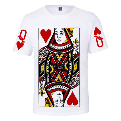 Blaudonau- Sommer 3D Poker lose T-Shirt