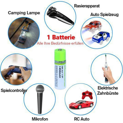 Blaudonau- USB wiederaufladbare AA-Batterien