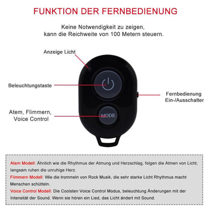 Blaudonau- USB LED Auto Atmosphäre Lampe, Romantische Dekoration