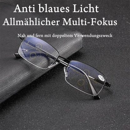 Blaudonau- Titanium progressive Dual-Use-Lese-brille für nah und fern