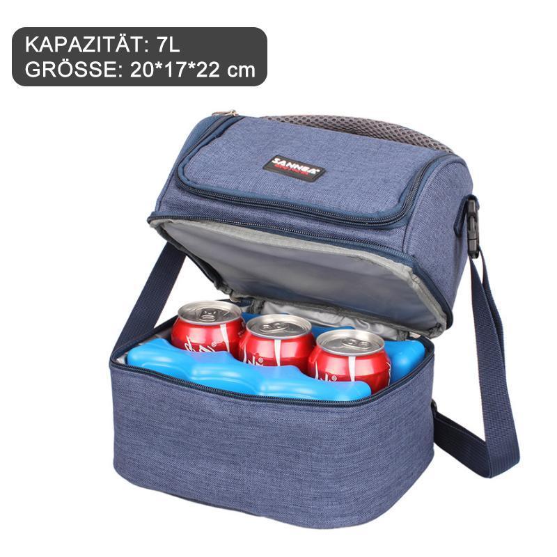 Blaudonau- Doppelte Mittagessen Handtasche, Picknicktasche