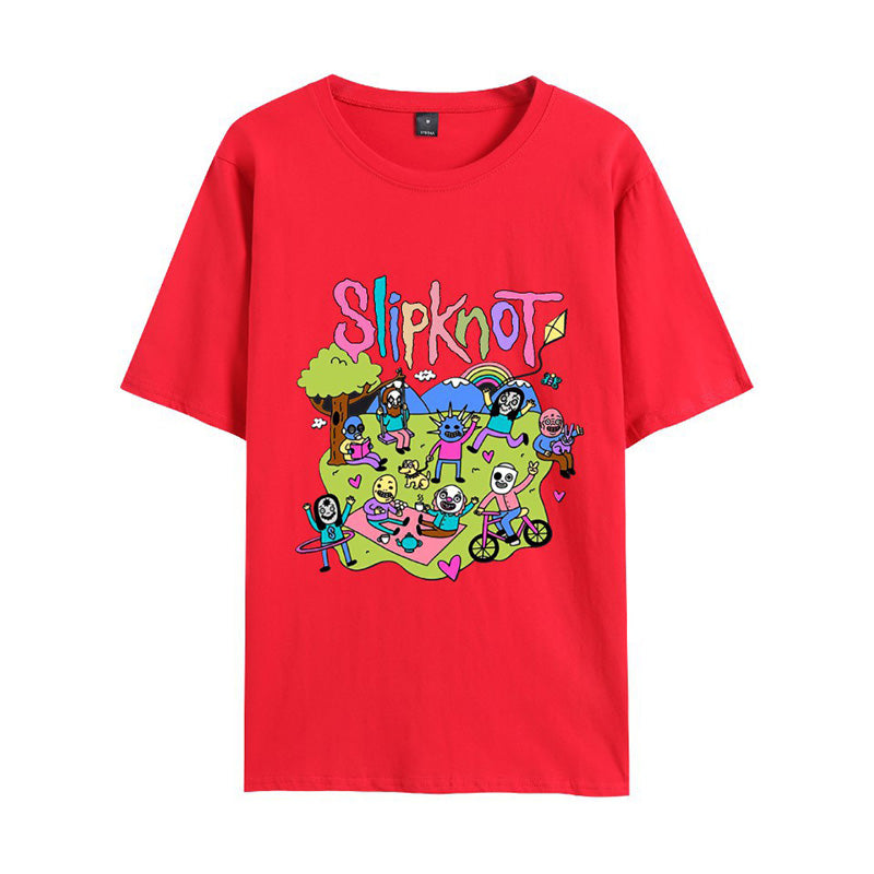 Blaudonau- Slipknot – T-Shirt mit Aufdruck „Happy Times“