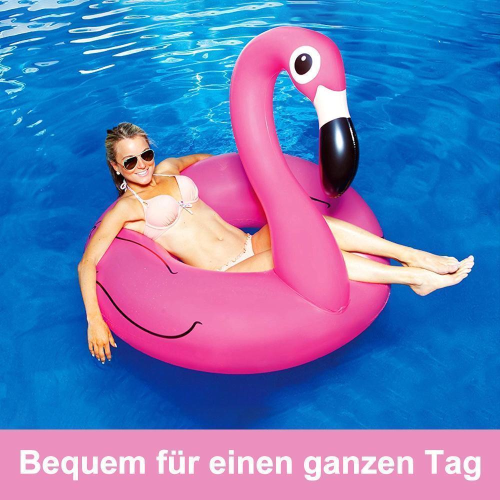 Blaudonau- Flamingo Schwimmring und Aufblasbarer Getränkehalter