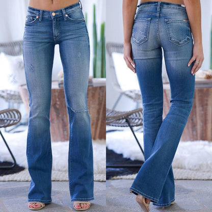 Blaudonau- 70s Elatische Hip-up Jeans