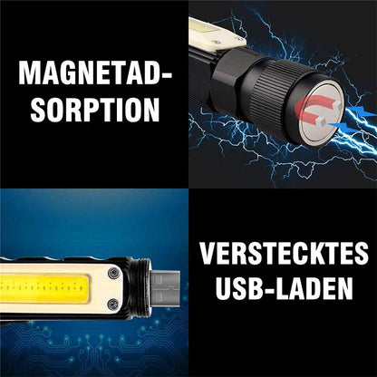 Blaudonau- Multifunktionale 360-Grad-Magnet-Taschenlampe