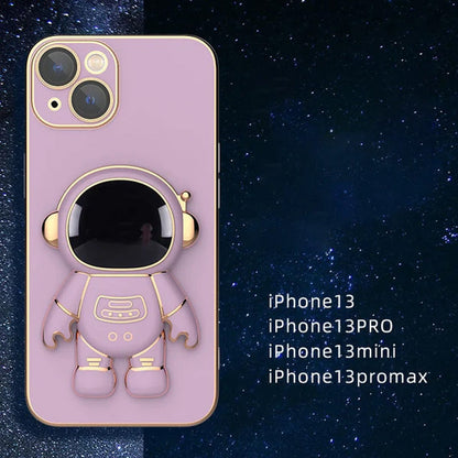 Blaudonau- Niedliche Astronauten-Handyhülle für iPhone