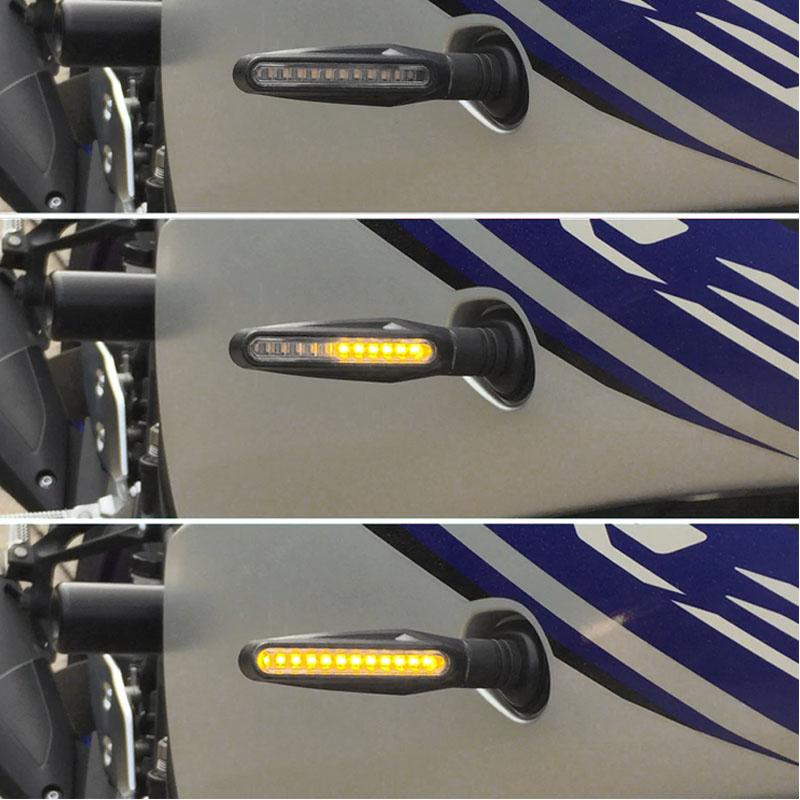 Blaudonau- Universelle LED Motorrad Blinker Beleuchtung, 2 Stücke