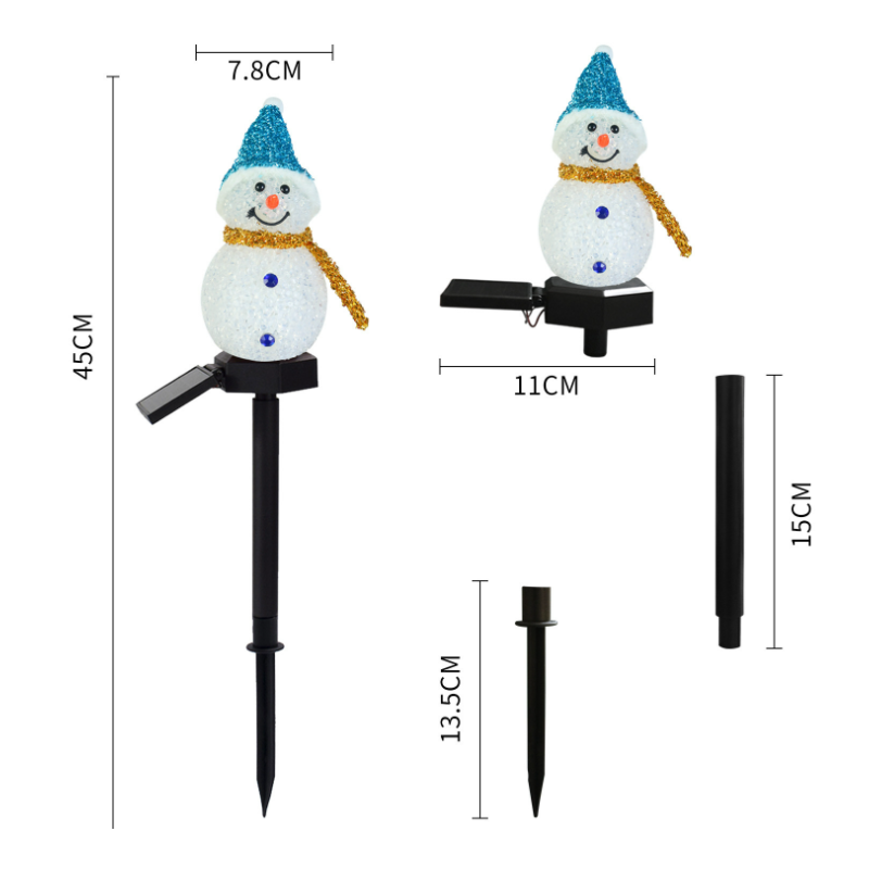 Blaudonau- Schneemann Solarleuchte