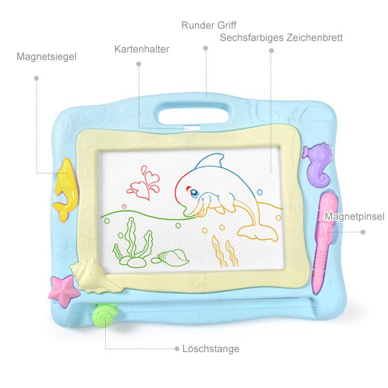 Blaudonau- Tragbarer multifunktionaler magnetischer Kinder-Zeichenbrett-Tisch