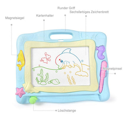 Blaudonau- Tragbarer multifunktionaler magnetischer Kinder-Zeichenbrett-Tisch