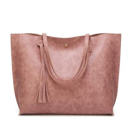 Blaudonau- Modische Damen Tasche mit Quasten Rosa