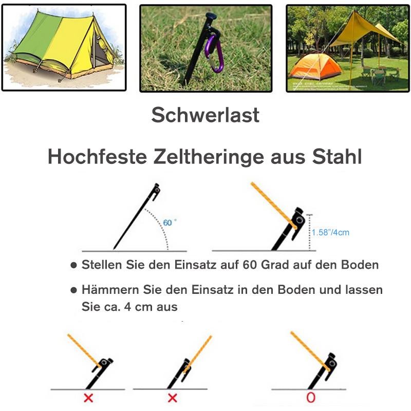 Blaudonau- Camping Zeltheringe aus Edelstahl