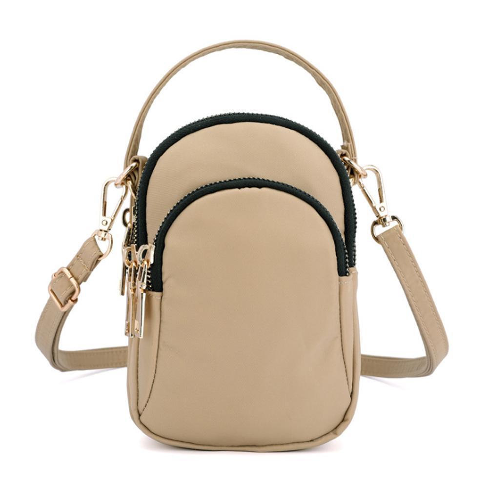 Blaudonau- Kleine farbige Schultertasche für Frauen beige