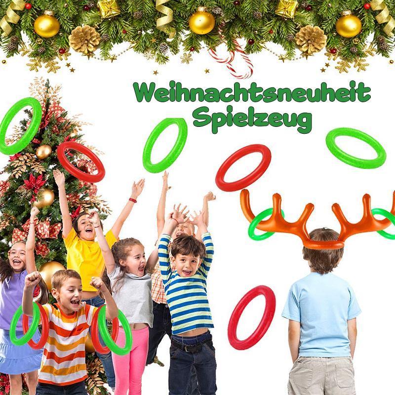 Blaudonau- Weihnachtsren-Geweih Ringe-Werfen Spielzeug