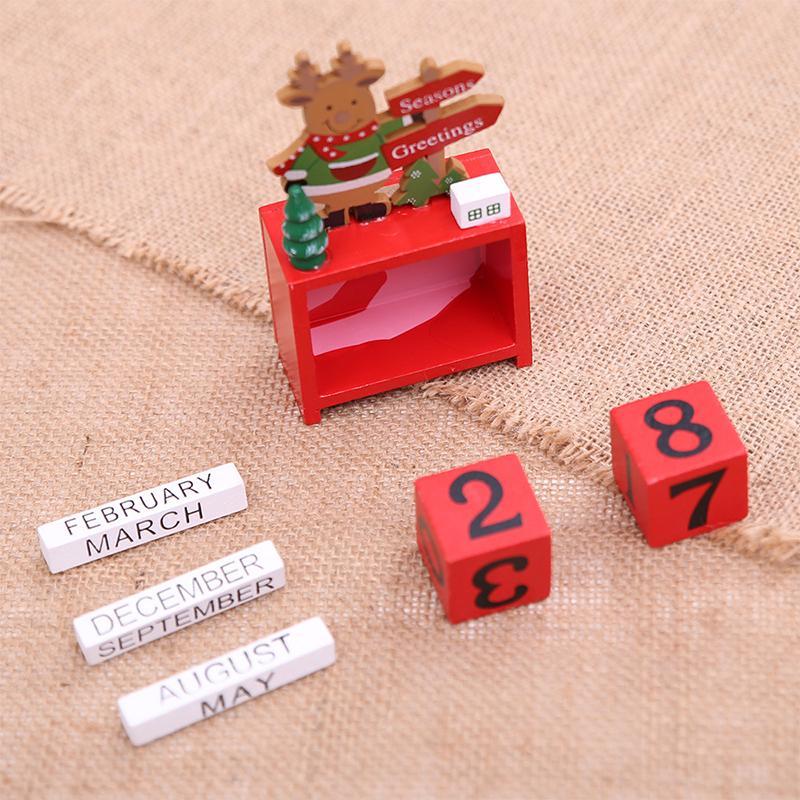 Blaudonau- Weihnachtsmann Holzkalender/ Schmuck