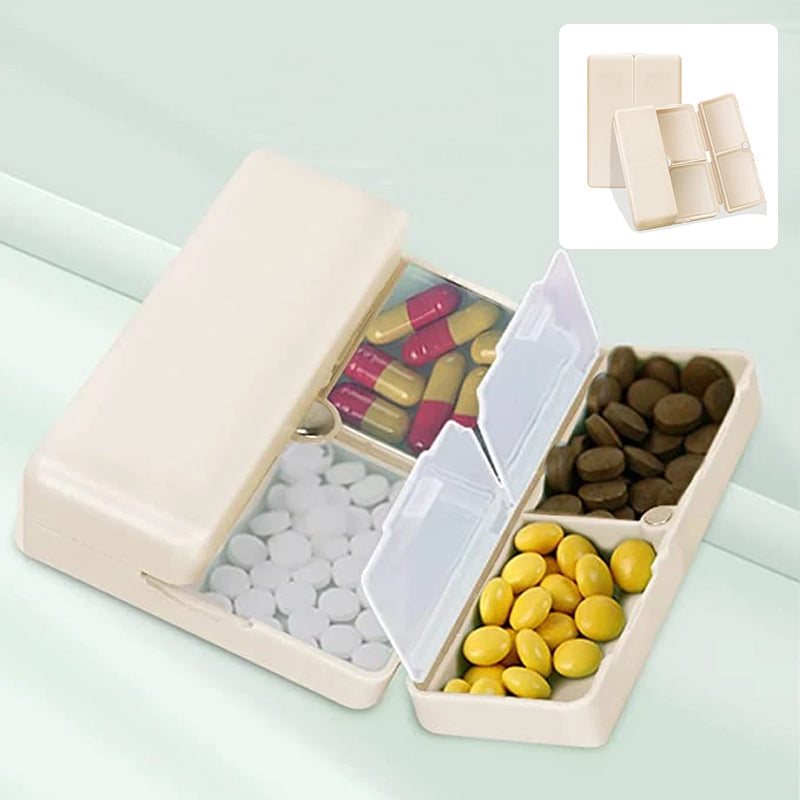 Blaudonau- Portable Magnetic Pill Box With 7 Compartments